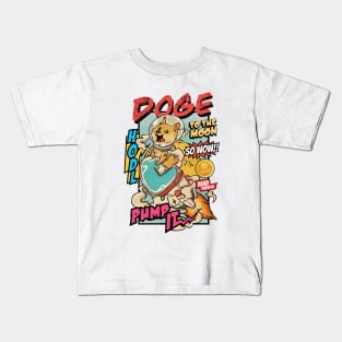 Doge To The Moon Retro Kids T-Shirt